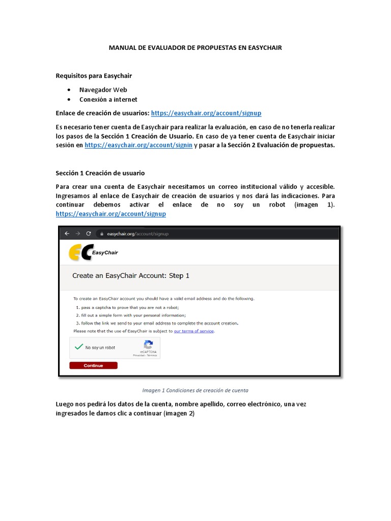 Guía para Evaluadores en EasyChair | PDF | Hipervínculo | Internet