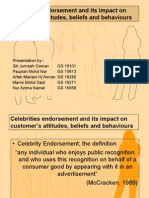 Celebrities Endorsement and Its Impact On Customer's Attitudes, Beliefs and Behaviours