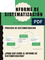 El Informe de Sistematización