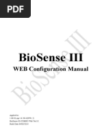 Biosense Iii: Web Configuration Manual