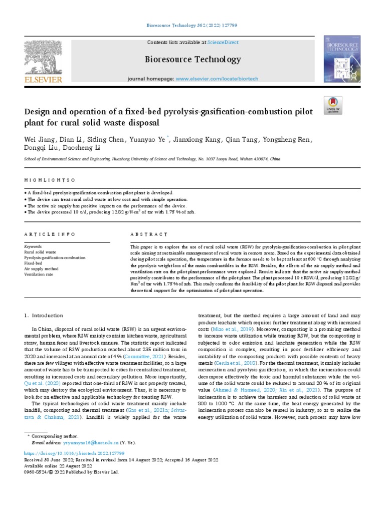 design-and-operation-of-a-fixed-bed-pyrolysis-gasification-combustion