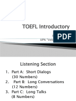 Part 1 - Listening Comprehension Introductory