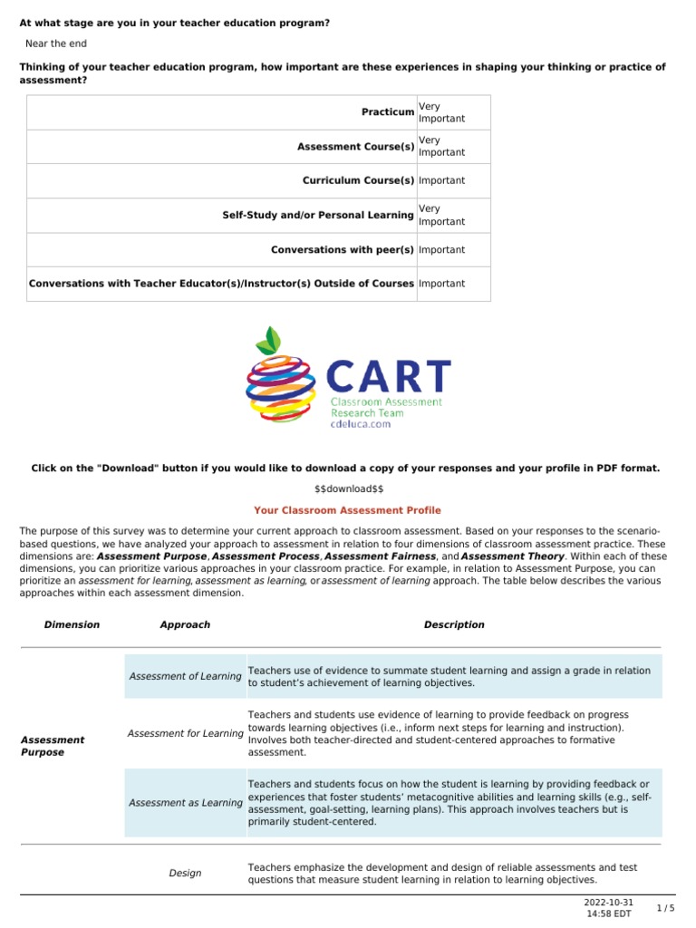Teacher Assessment Insights | PDF | Educational Assessment | Teachers