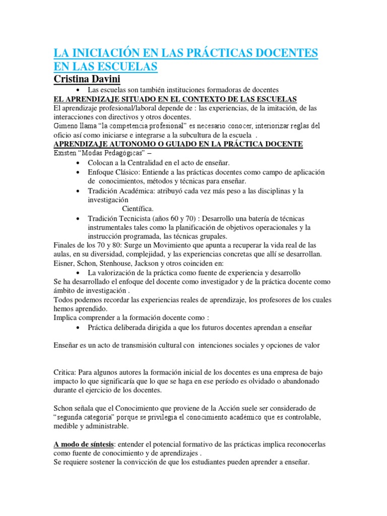 Formación en Práctica Docente | PDF | Método de enseñanza | Evaluación