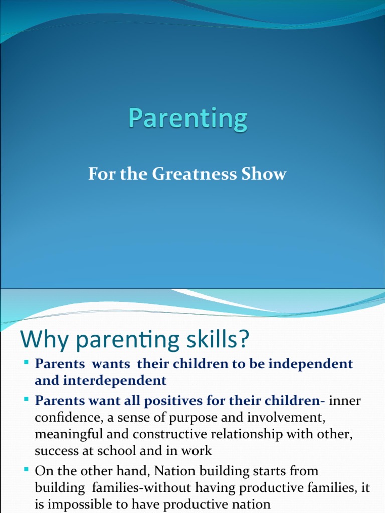 Parenting Skills Pdf Self Esteem Psychology