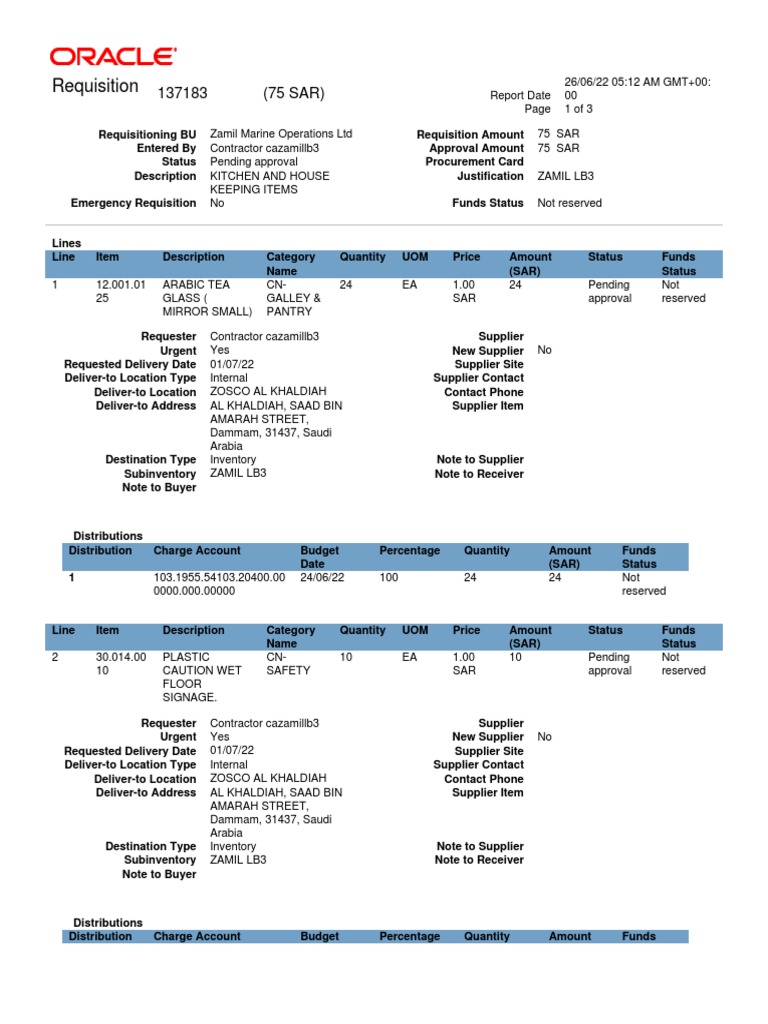 PR# 137183 Kitchen and House Keeping Items | PDF | Procurement | Supply ...