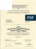 Licensed Private Career School Teacher ESOL Certificate of Deepak (Danny) Singh