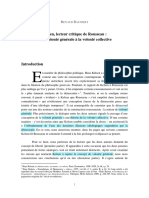 Baumert, Renaud. Kelsen, Lecteur Critique de Rousseau. 6marzo21