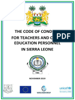 Code of Conduct For Teachers in Sierra Leone