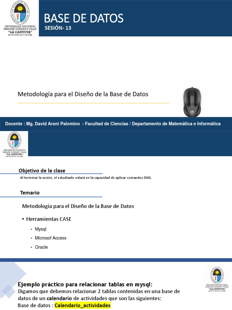 Diseño de Base de Datos en MySQL | PDF | SQL | Bases de datos