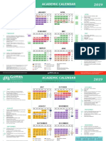 2019 Academic Calendar