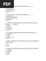 Design Approaches (Part1) MCQ