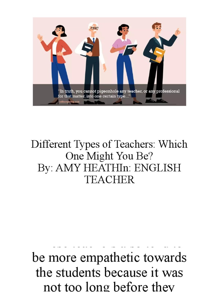 Types of Teachers PDF Teachers Learning