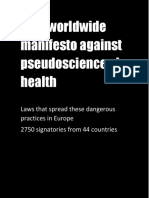 Primer Manifiesto Mundial Contra Pseudociencias