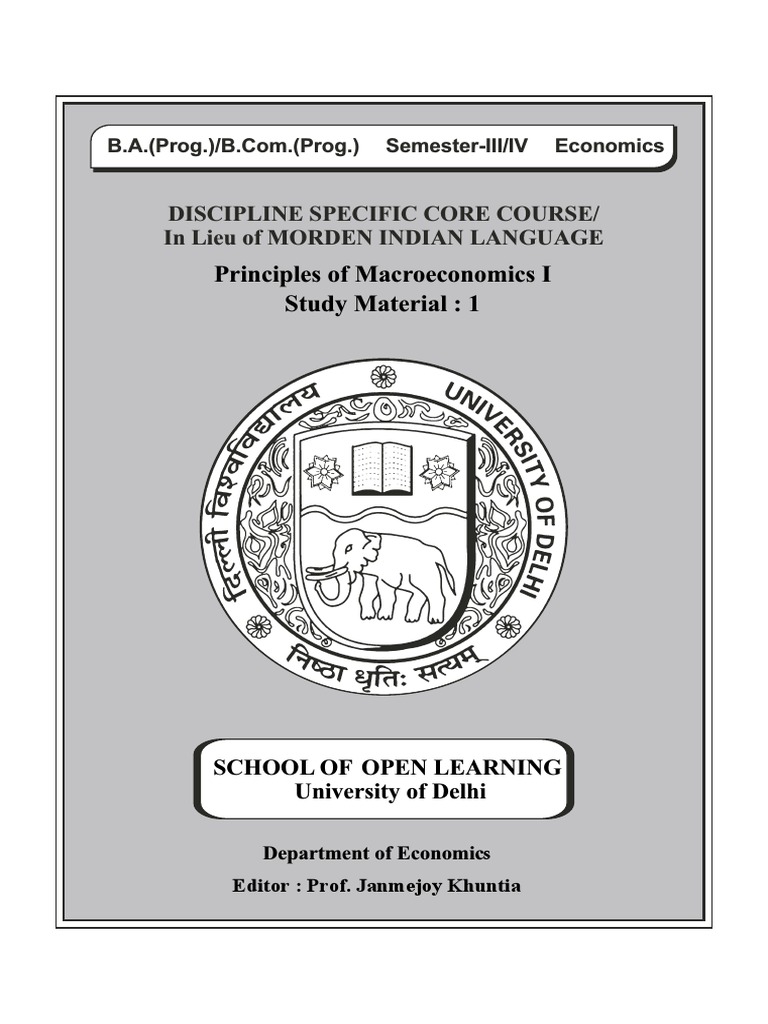 Economics Sem 3 Notes | PDF