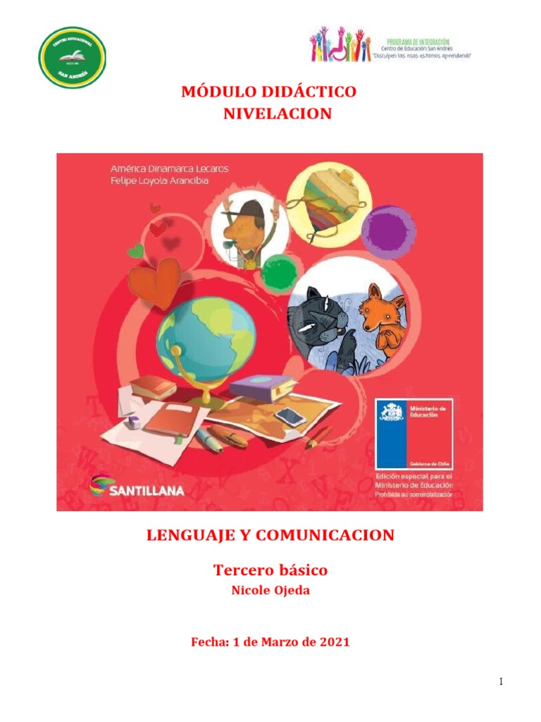 Módulo de Comprensión Lectora Tercero Básico | PDF | Aprendizaje ...