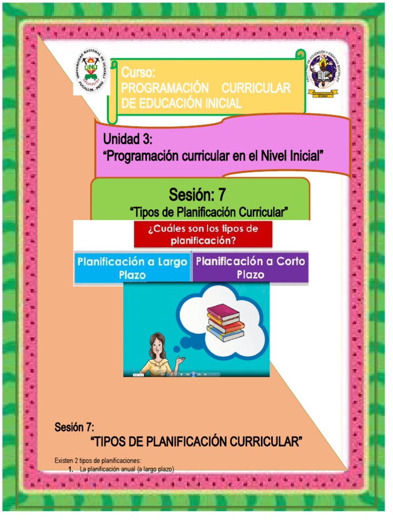 Sesión 7-Tipos de Planificación Curricular | PDF | Plan de estudios ...