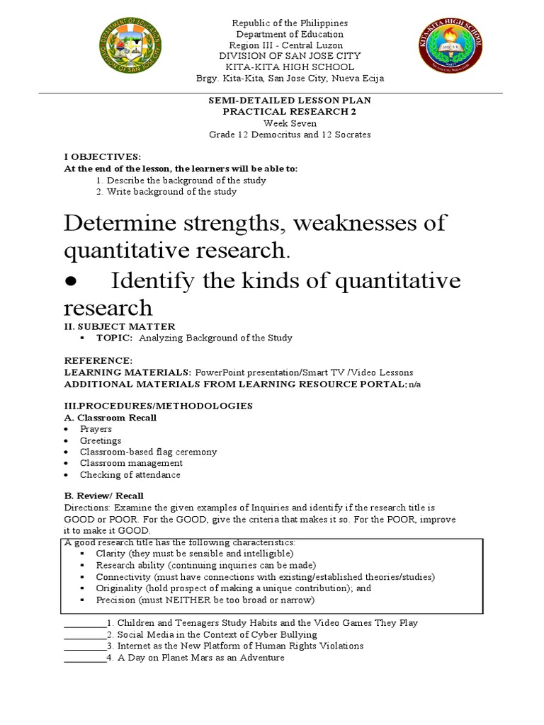 PR2. Background of The Study | PDF | Learning | Communication