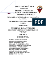 Actividades de un ejecutivo de ventas