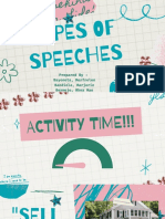 EDELT 105 Types of Speeches