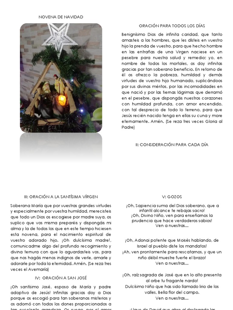 Gozos y Oraciones de la Novena Navideña | PDF | María, madre de Jesús