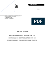 Decision506 Comunidad Andina