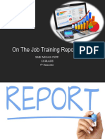 On The Job Training Report