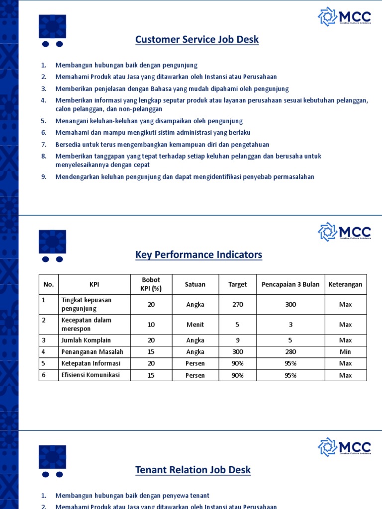 Customer Relation - Key Performance Indicator | PDF | Bisnis