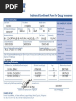 Individual Enrollment Form For Group Insurance