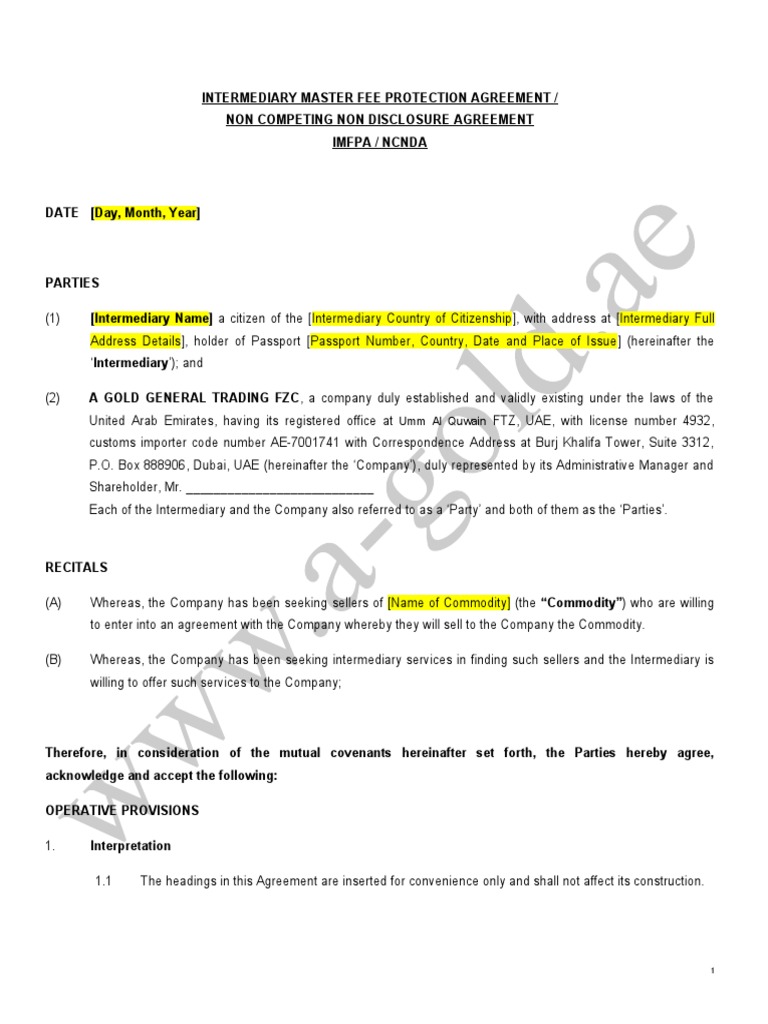 Imfpa Ncnda Download Free PDF Breach Of Contract Justice