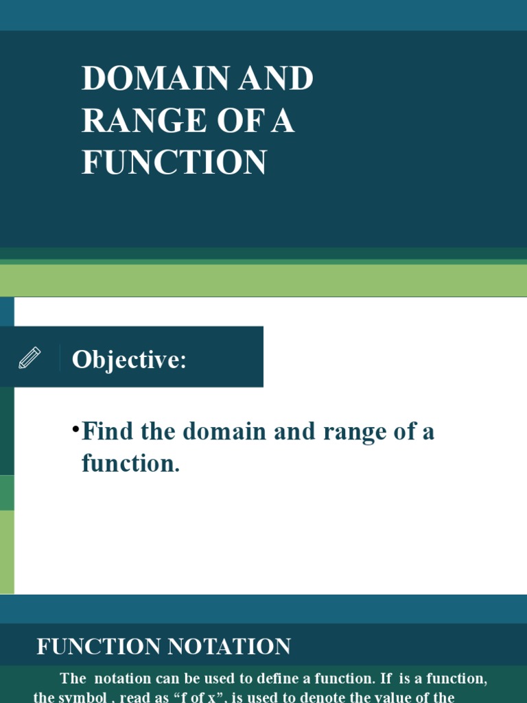 Domain and Range of A Function | PDF | Function (Mathematics
