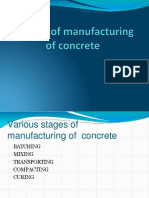 Processofmanufacturingofconcrete