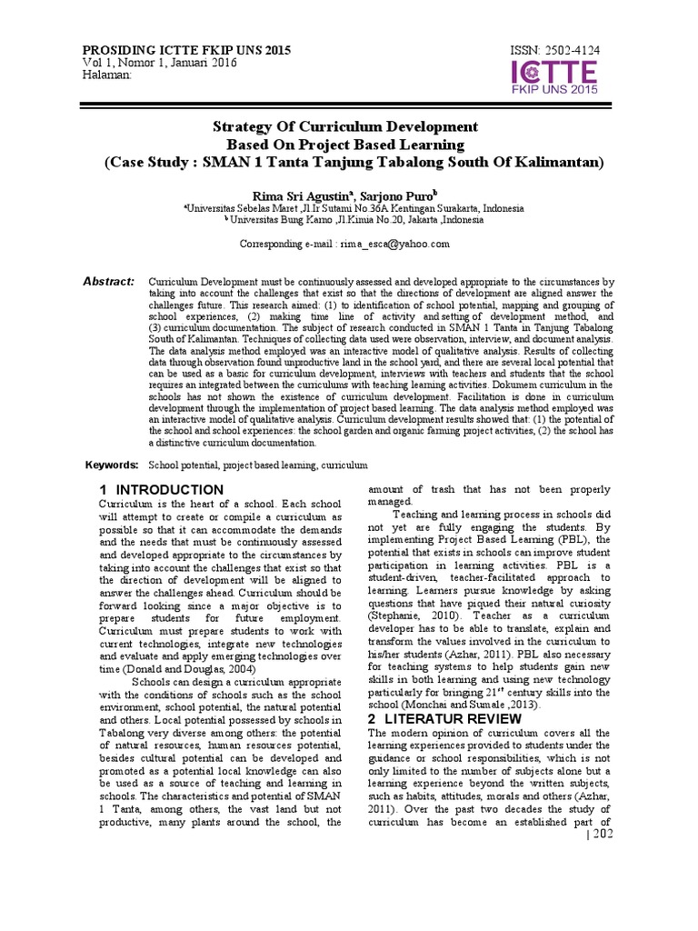 en Strategy of Curriculum Development Based | PDF | Curriculum ...