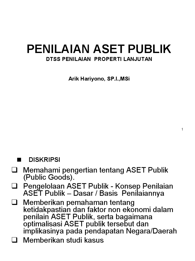 Modul Penilaian Aset Publik