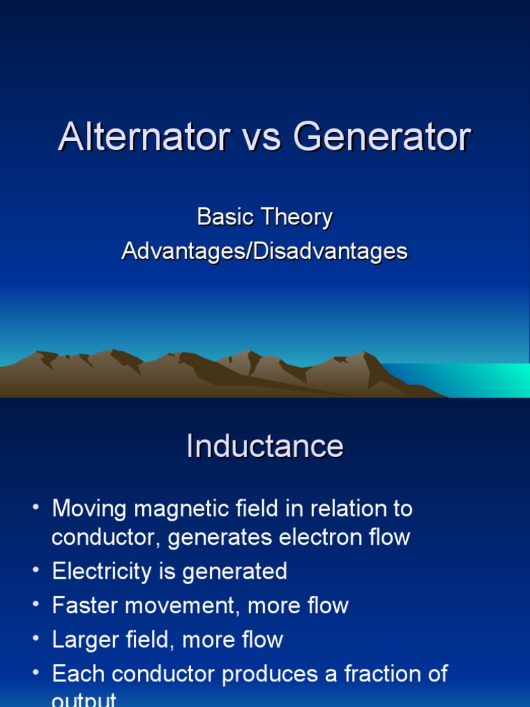 Alternator Vs Generator PDF