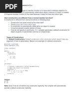 Unit-1.9 - Constructors and Destructors in C++