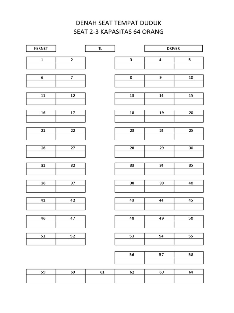 Denah seat bus 50 2 2 pdf