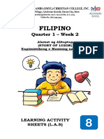 Grade 8 - Filipino 8 Week 1