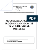 Toaz - Info Module in Language Program and Policies in Multilingual Societies PR