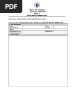 School Sports Registration Form