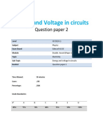 6.2 - Energy and Voltage in Circuits 1p - Edexcel Igcse Physics QP