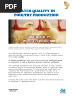 Water Quality in Poultry Production