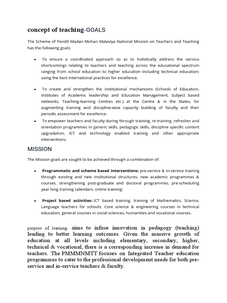 Concept of teaching pdf