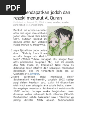 Doa Minta Jodoh Yang Baik Dan Setia Insya Allah Makbul Merdeka Com