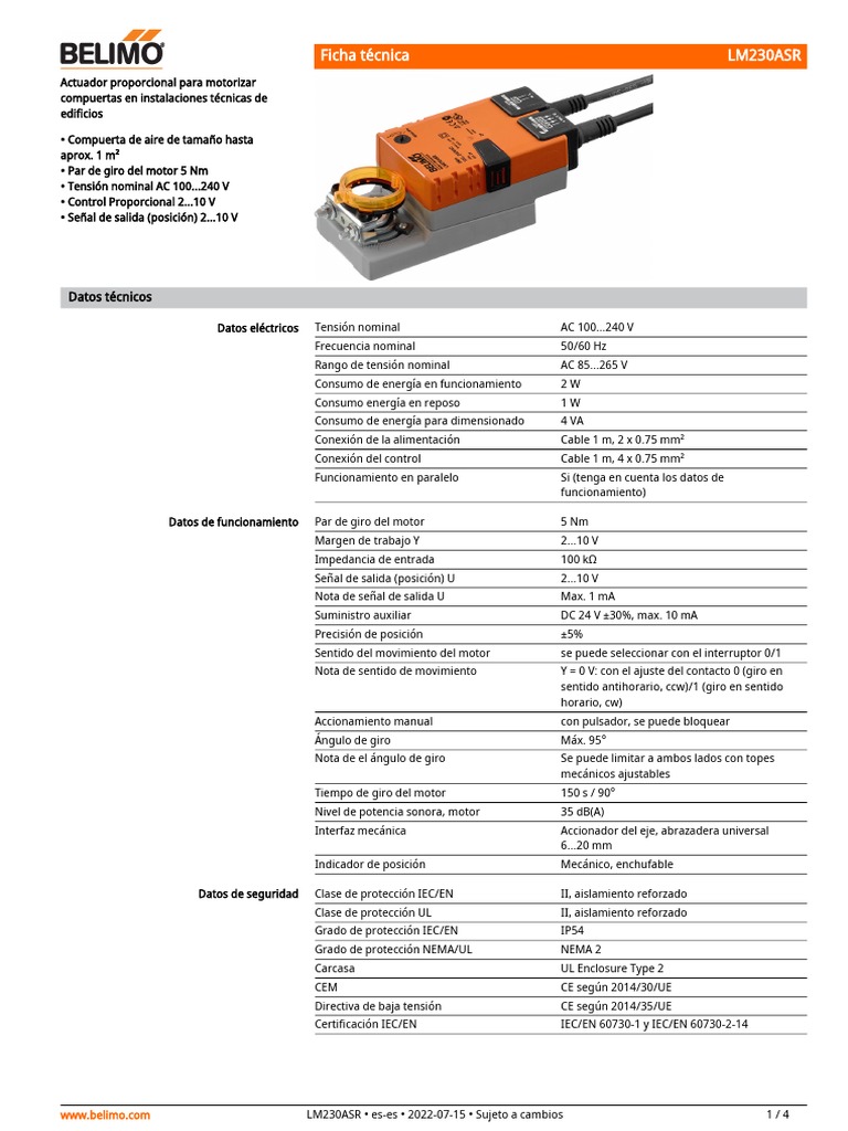 Moteur Amortisseur Belimo LMC230A-F - Neuf - Fabriqué En Suisse