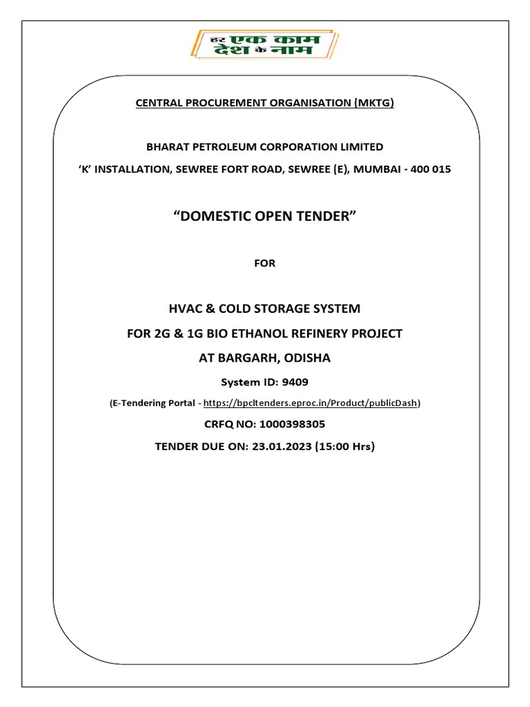 Tender Document | PDF | Business