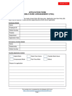 Flexible Work Application Form (Sample)