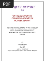 Project Report: "Introduction To Cleaning Agents in Housekeeping"