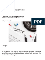 Lesson 20 - Joining The Gym - Cambly Content