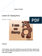 Lesson 22 - Saying Sorry - Cambly Content